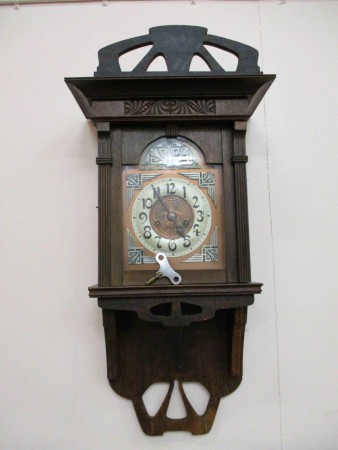 6411 - Hodiny zavesne secese 1910  komplet  V - 83 cm  -  3 500 kc